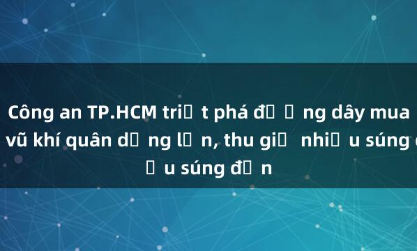 Công an TP.HCM triệt phá đường dây mua bán vũ khí quân dụng lớn， thu giữ nhiều súng đạn