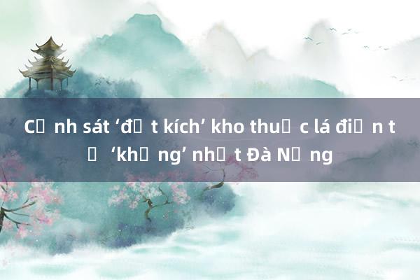 Cảnh sát ‘đột kích’ kho thuốc lá điện tử ‘khủng’ nhất Đà Nẵng