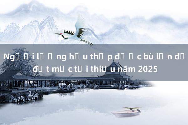 Người lương hưu thấp được bù lớn để đạt mức tối thiểu năm 2025